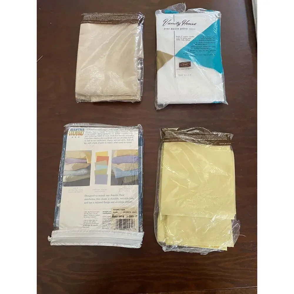 Pillow Case Sham VTG Lot‎ Room Concepts AMC Martha Stewart NIP Cottagecore Cabin